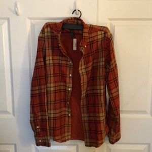 Madewell Medium Red Plaid Shirt